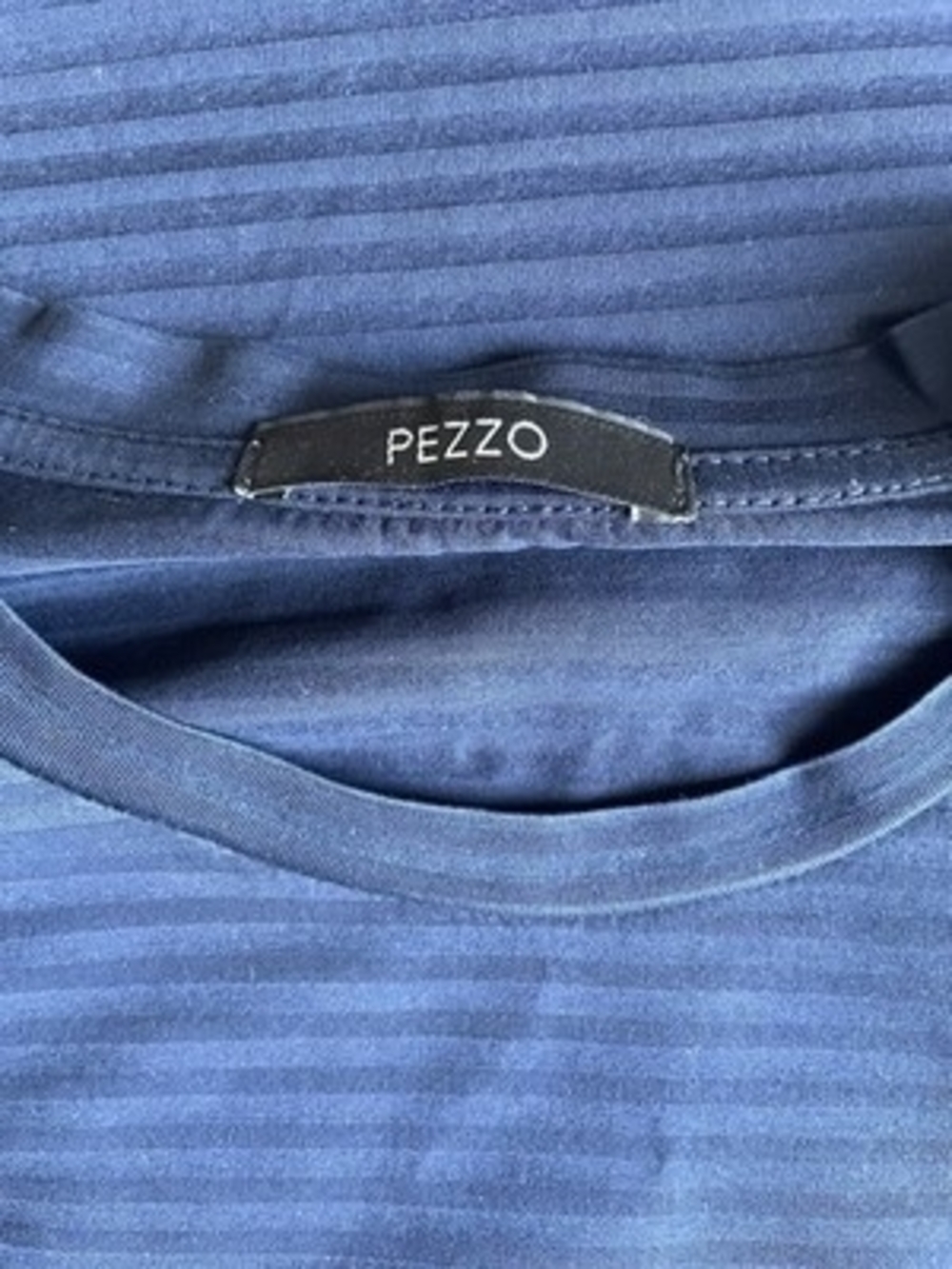 Pezzo Mens M Navy Filoscozia Cotton T-Shirt Made in Italy VG - Picture 6 of 7